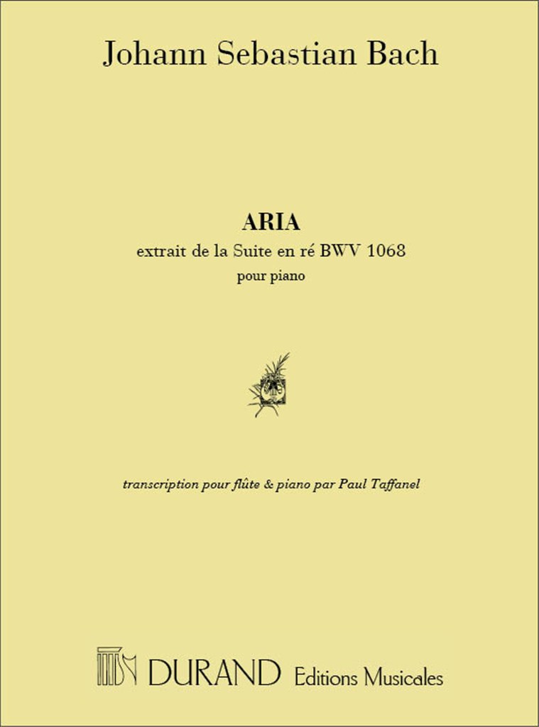 Aria , De La Suite En Re Bwv .1068Flute-Piano